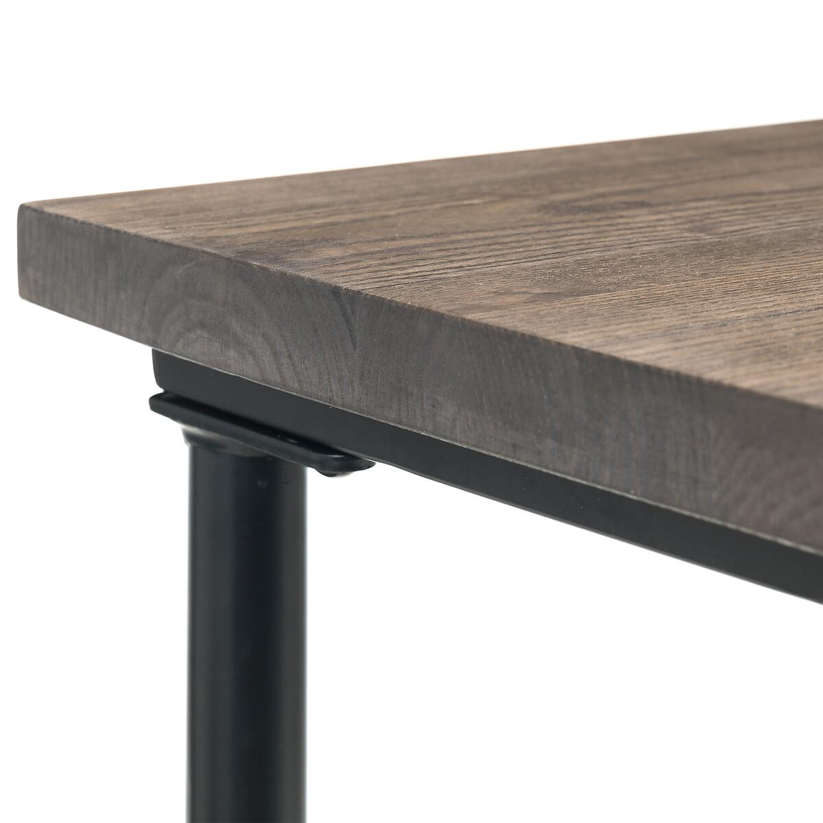 Abraham Solid Elm Wood Industrial Desk – image 4