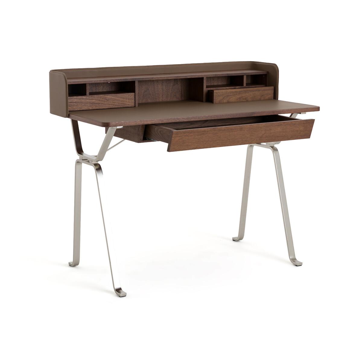 Nelsen Walnut Veneer Secretary Desk – image 3