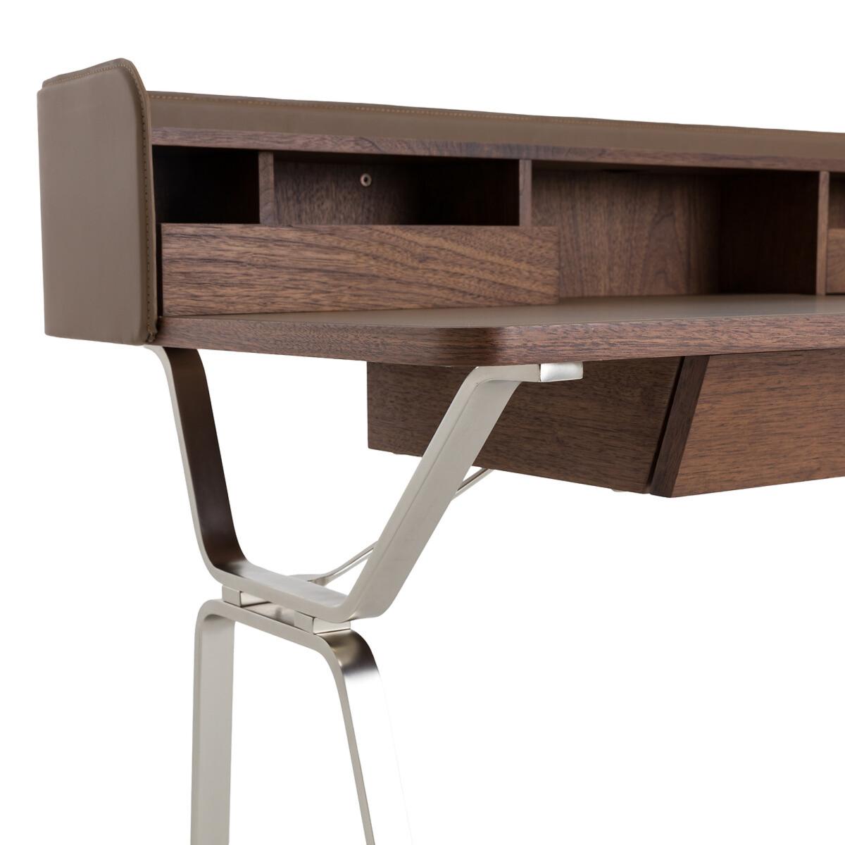 Nelsen Walnut Veneer Secretary Desk – image 5