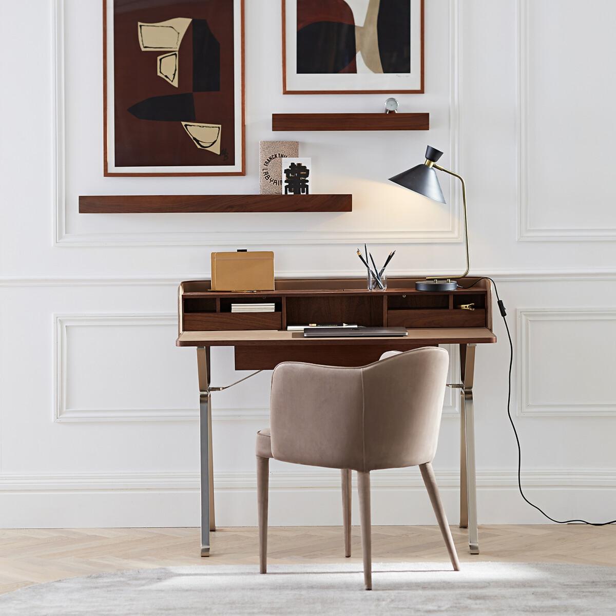 Nelsen Walnut Veneer Secretary Desk – image 7