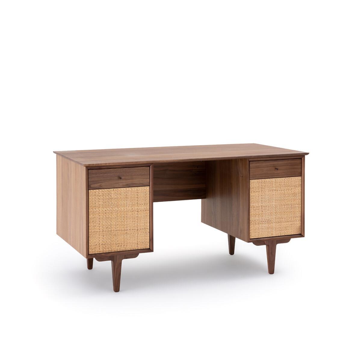 Dalqui Vintage Walnut Desk with Double Cabinets – image 2