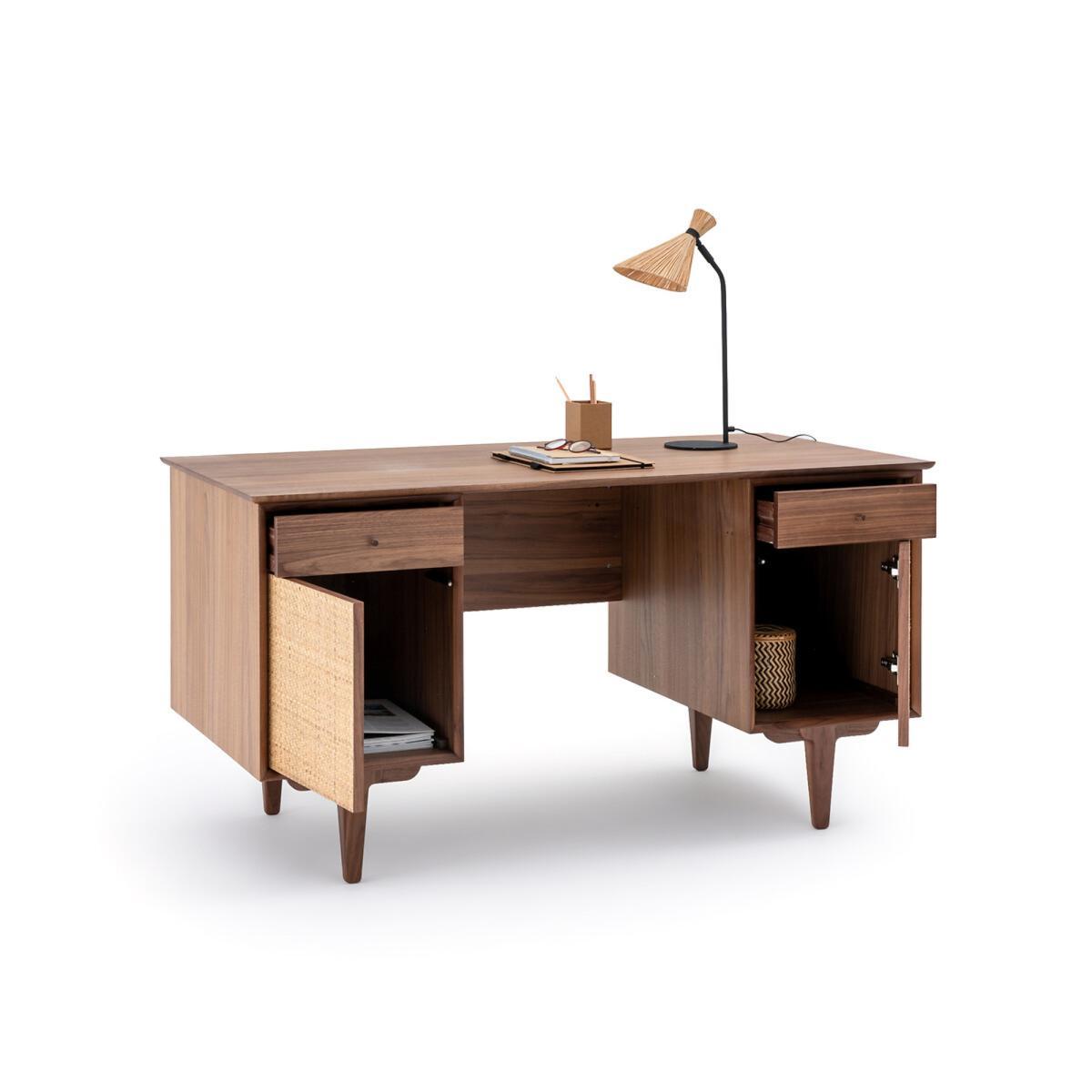 Dalqui Vintage Walnut Desk with Double Cabinets – image 5