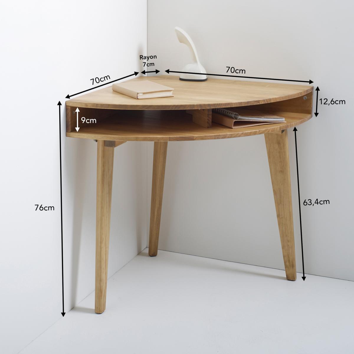 Grimsby Retro-Style Corner Console Desk – image 2