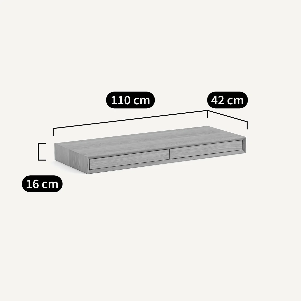 Archivita XL Desk in Oak Veneer L110cm – image 8