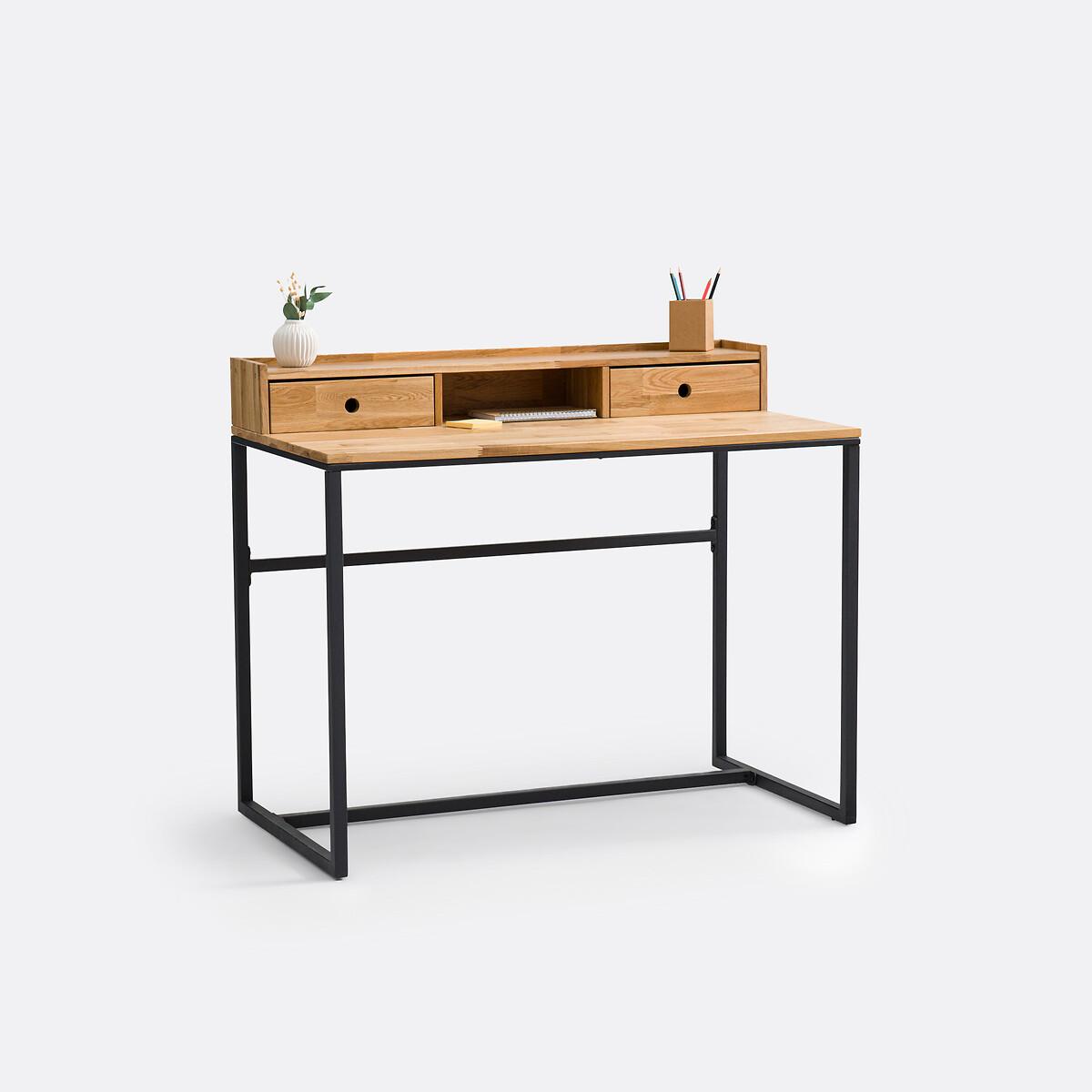Hiba Oak & Metal Unit Desk – image 2
