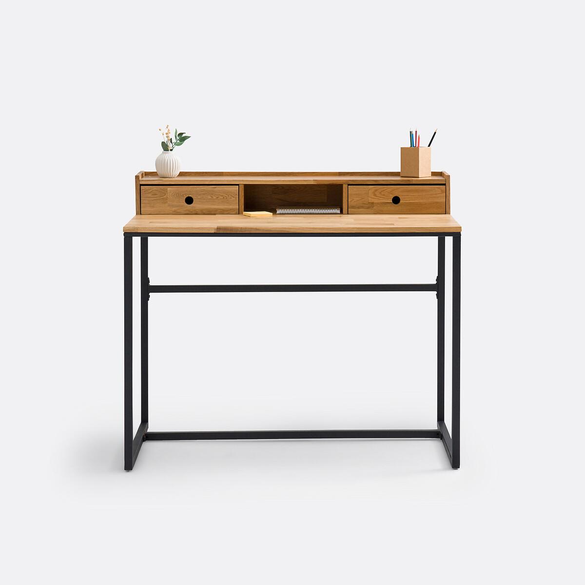Hiba Oak & Metal Unit Desk – image 3