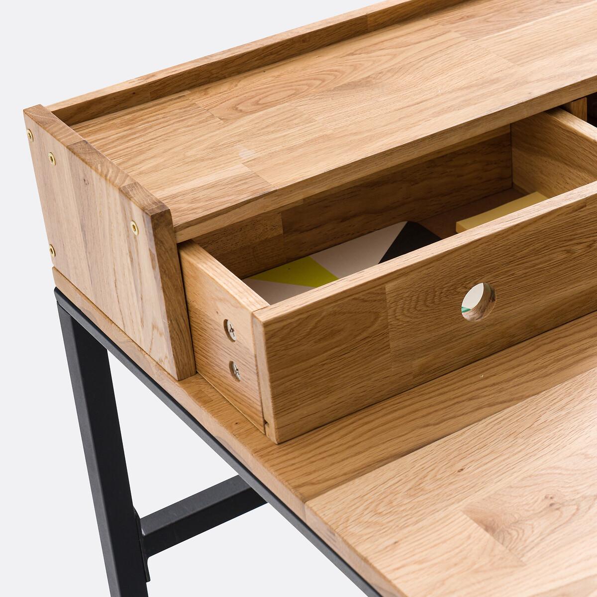 Hiba Oak & Metal Unit Desk – image 4