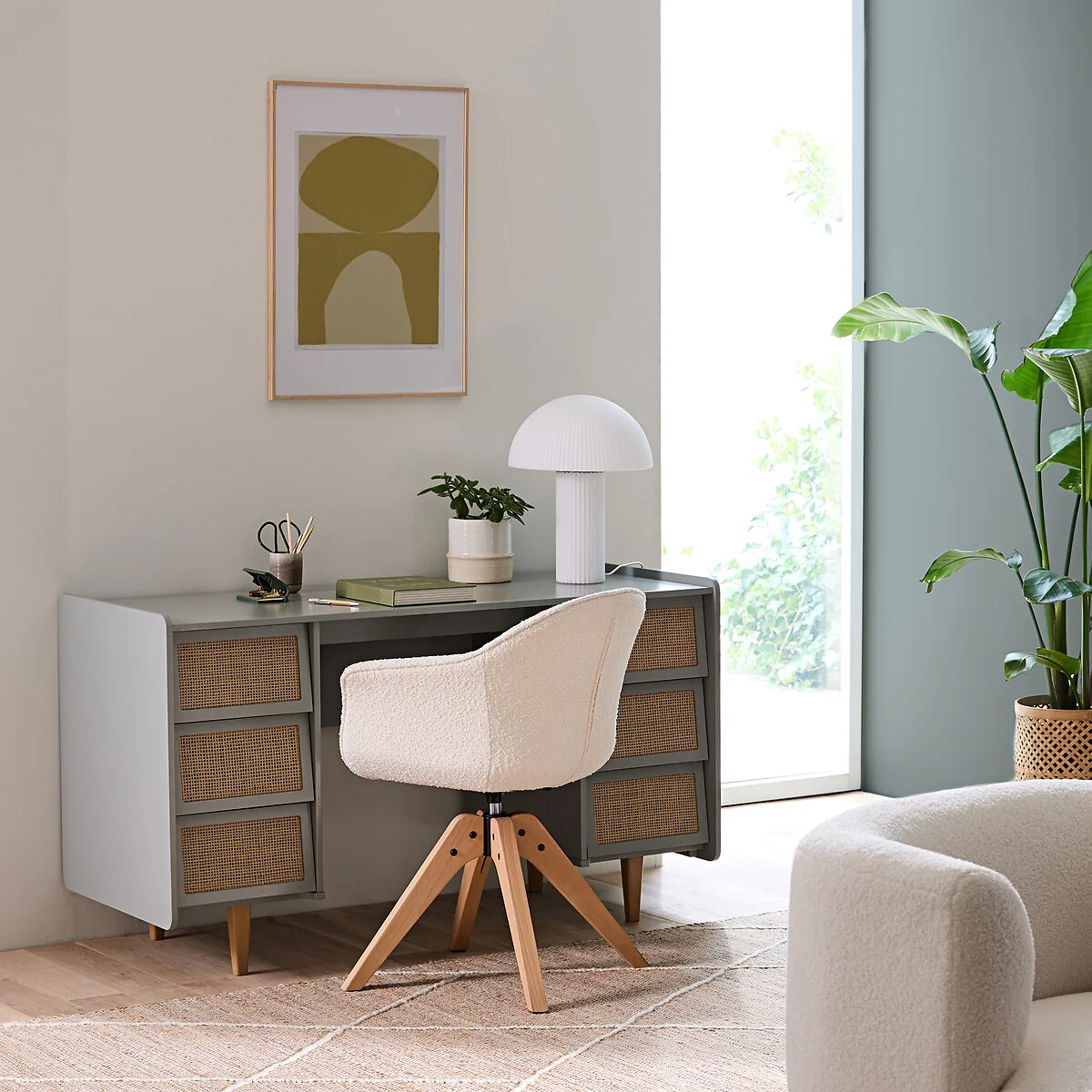 Kaya 6-Drawer Desk with 2 Cabinets – image 2
