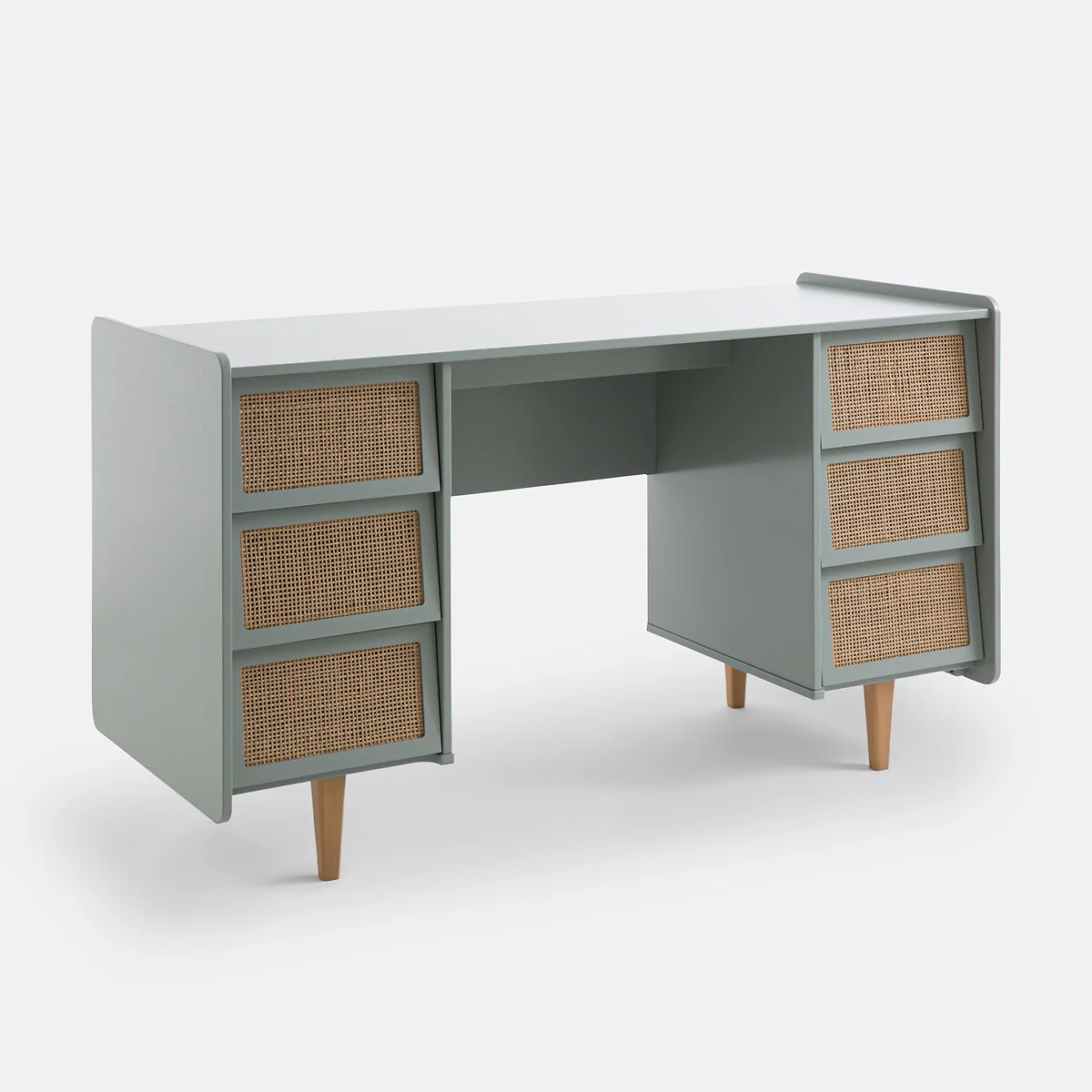 Kaya 6-Drawer Desk with 2 Cabinets – image 4