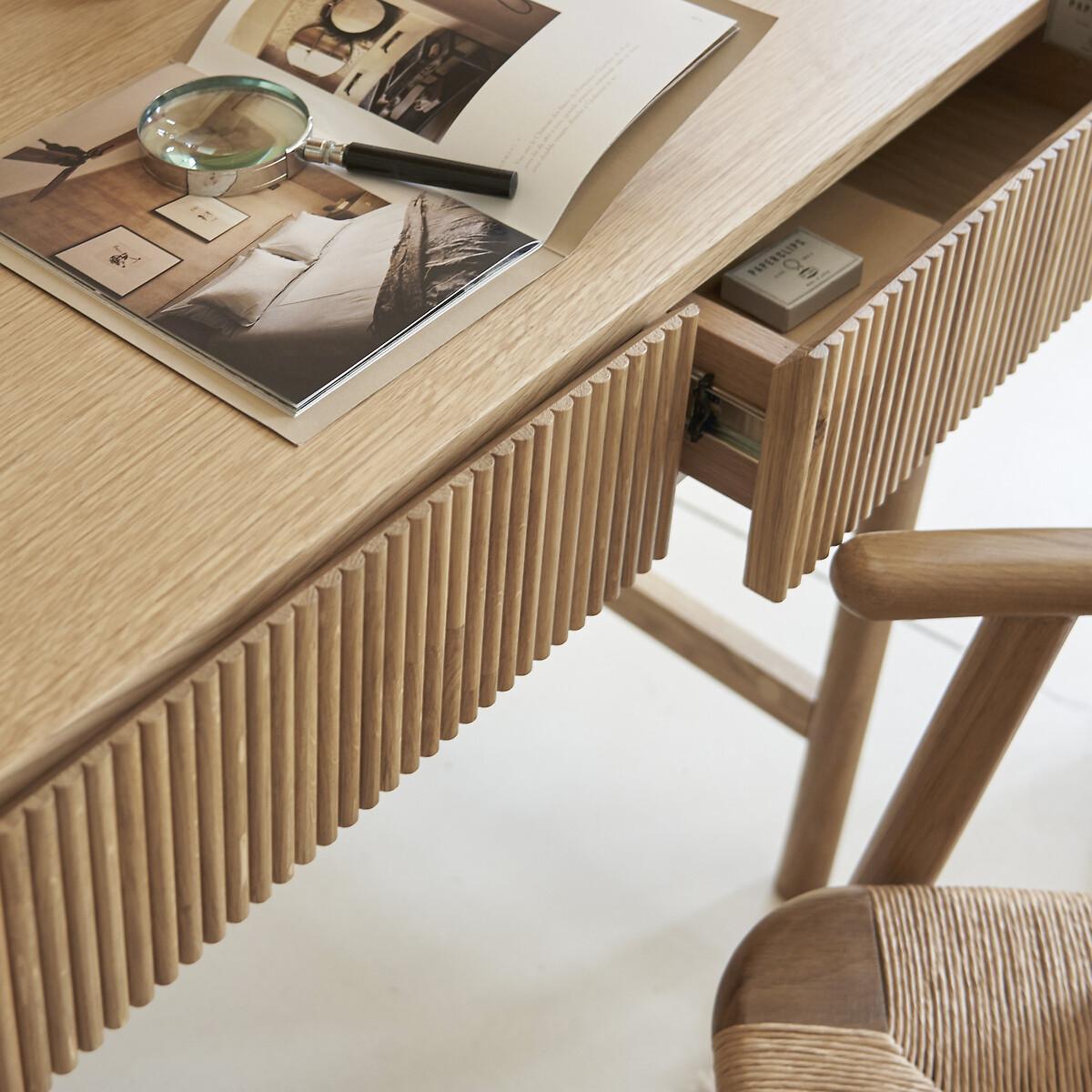 Pilpao Oak 2-Drawer Desk – image 9