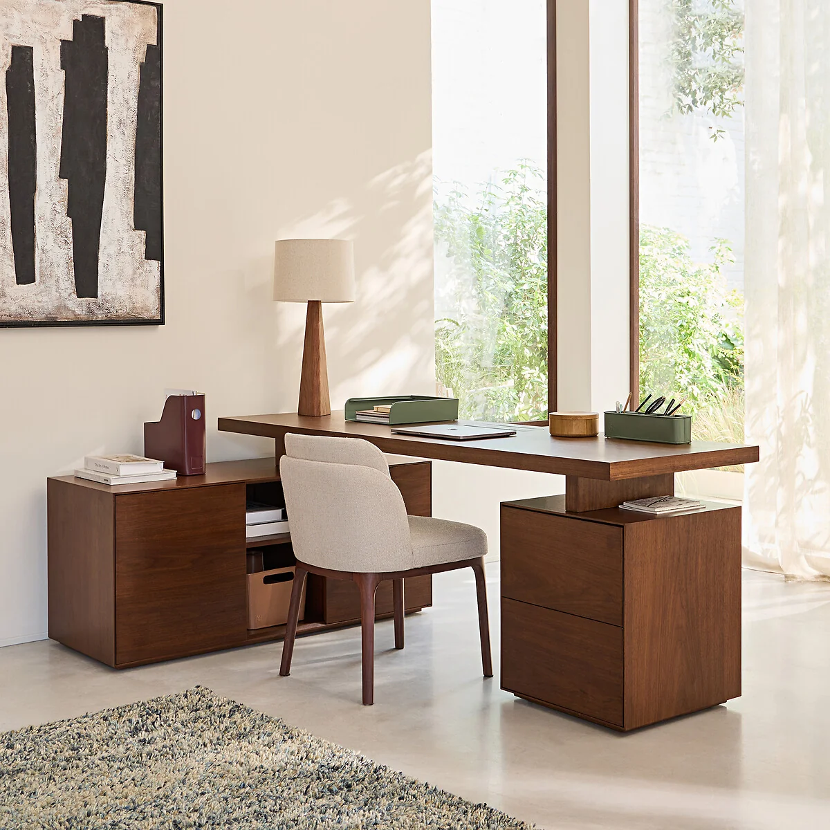 Mikube Walnut Veneer Desk Top, Width 200cm – image 2