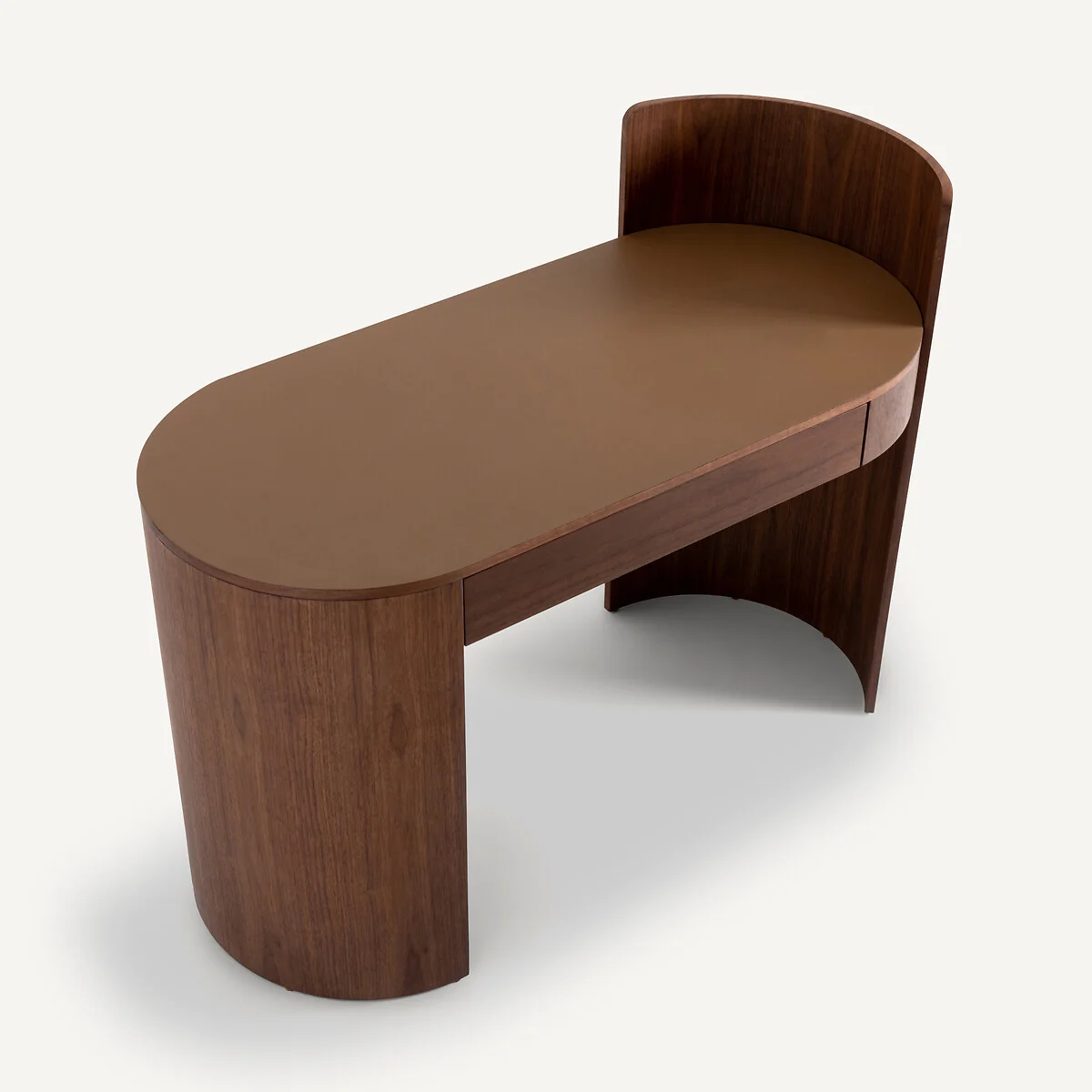 Abbas Desk in Walnut Veneer and Leather – image 5