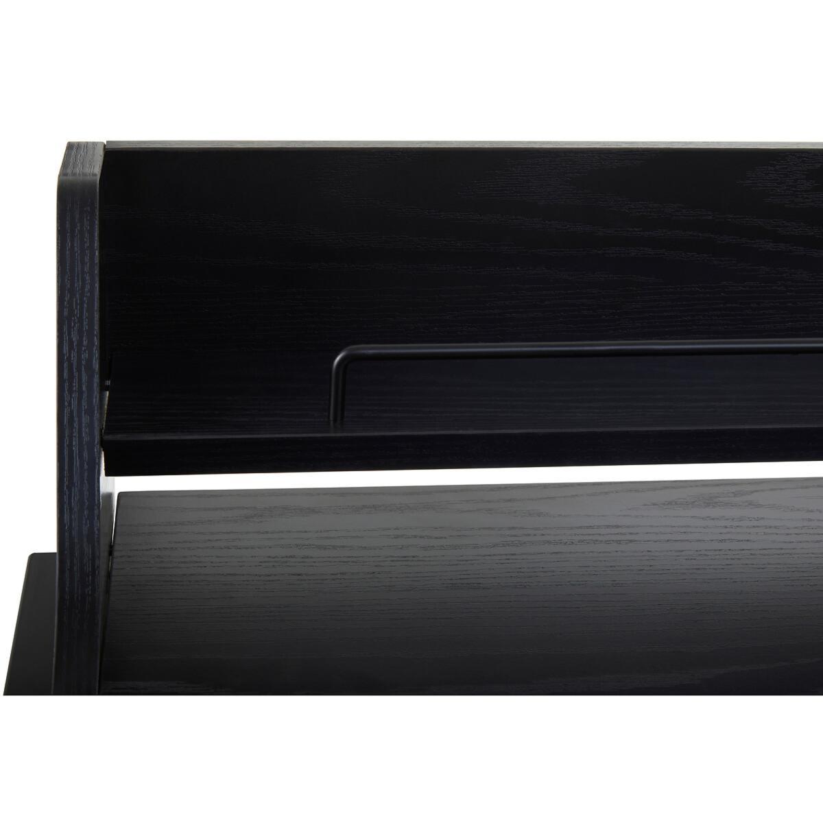 Black Oak Effect Single Drawer Desk with Black Frame – image 7