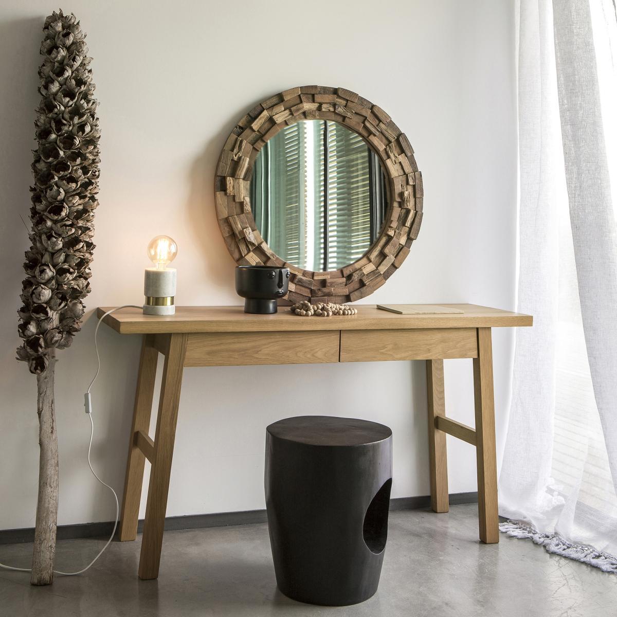 Liu Solid Oak Console Desk – image 4