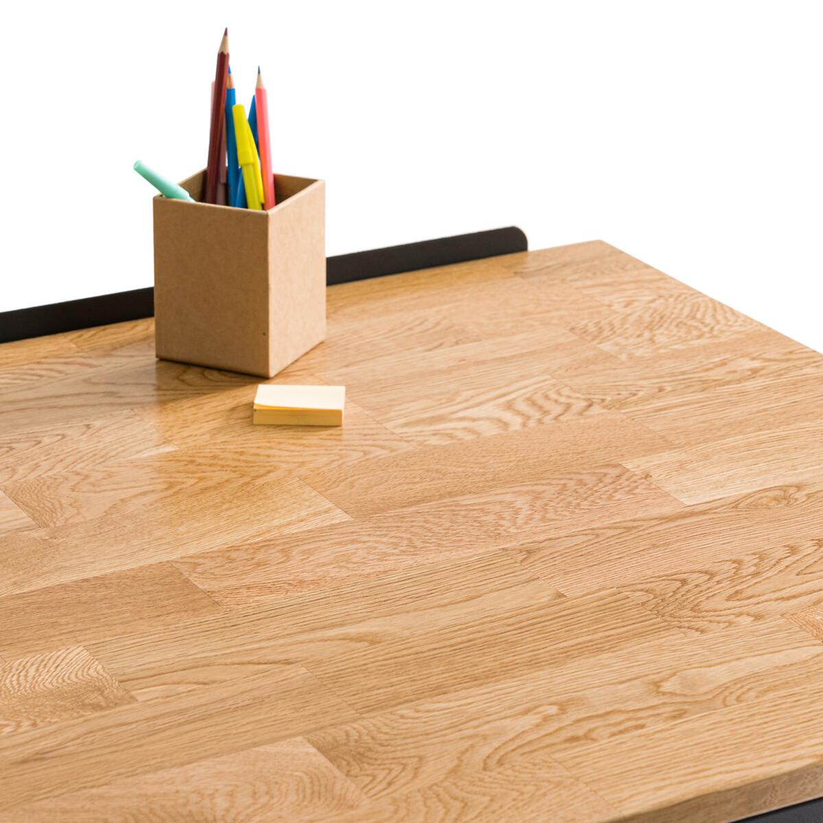 Hiba Oak & Metal Bookcase Desk – image 4