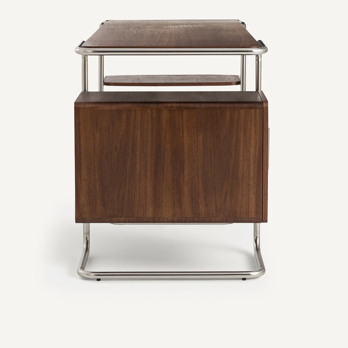 Emlyn Walnut Veneer Tubular Desk, Length 155cm – image 5