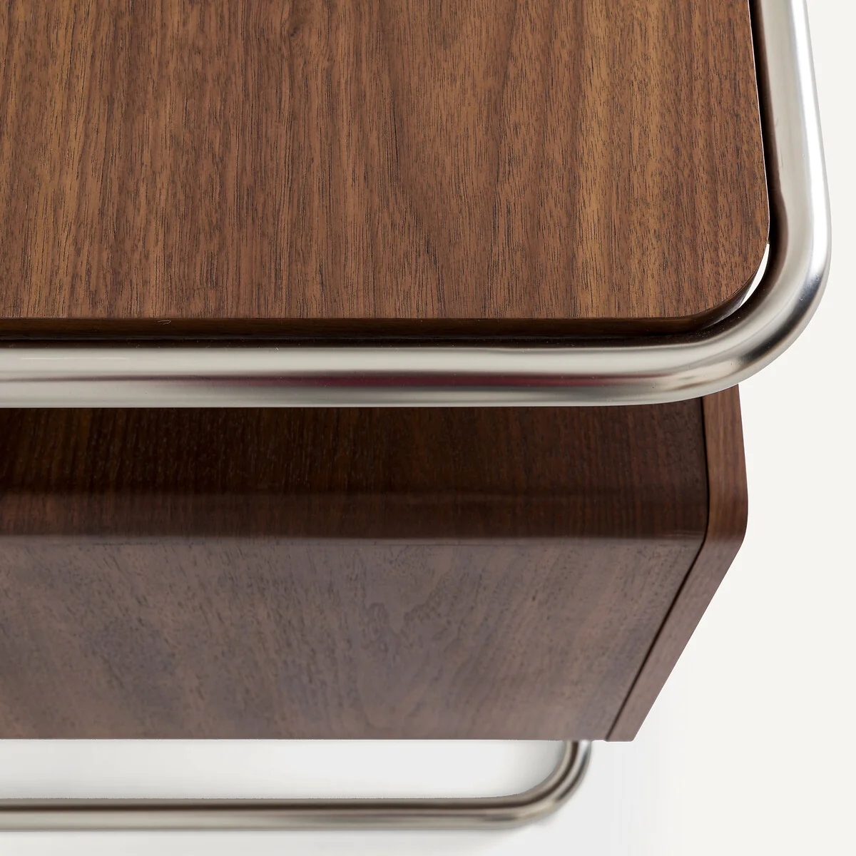 Emlyn Walnut Veneer Tubular Desk, Length 155cm – image 8