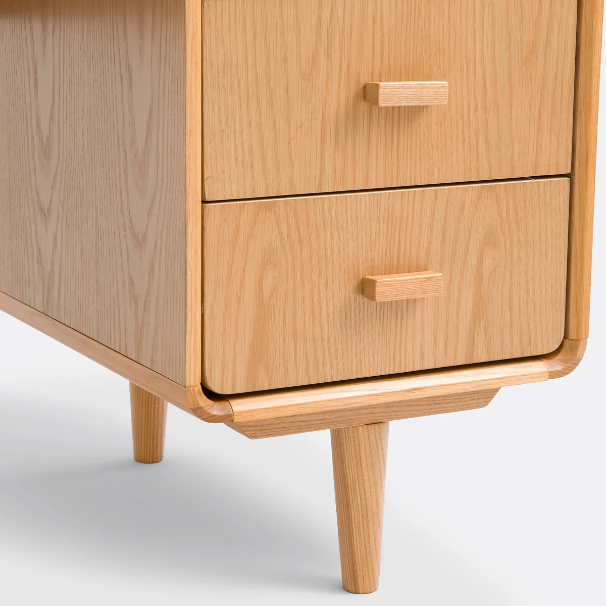 Miji Oak Veneered Desk with 2 Cabinets – image 6