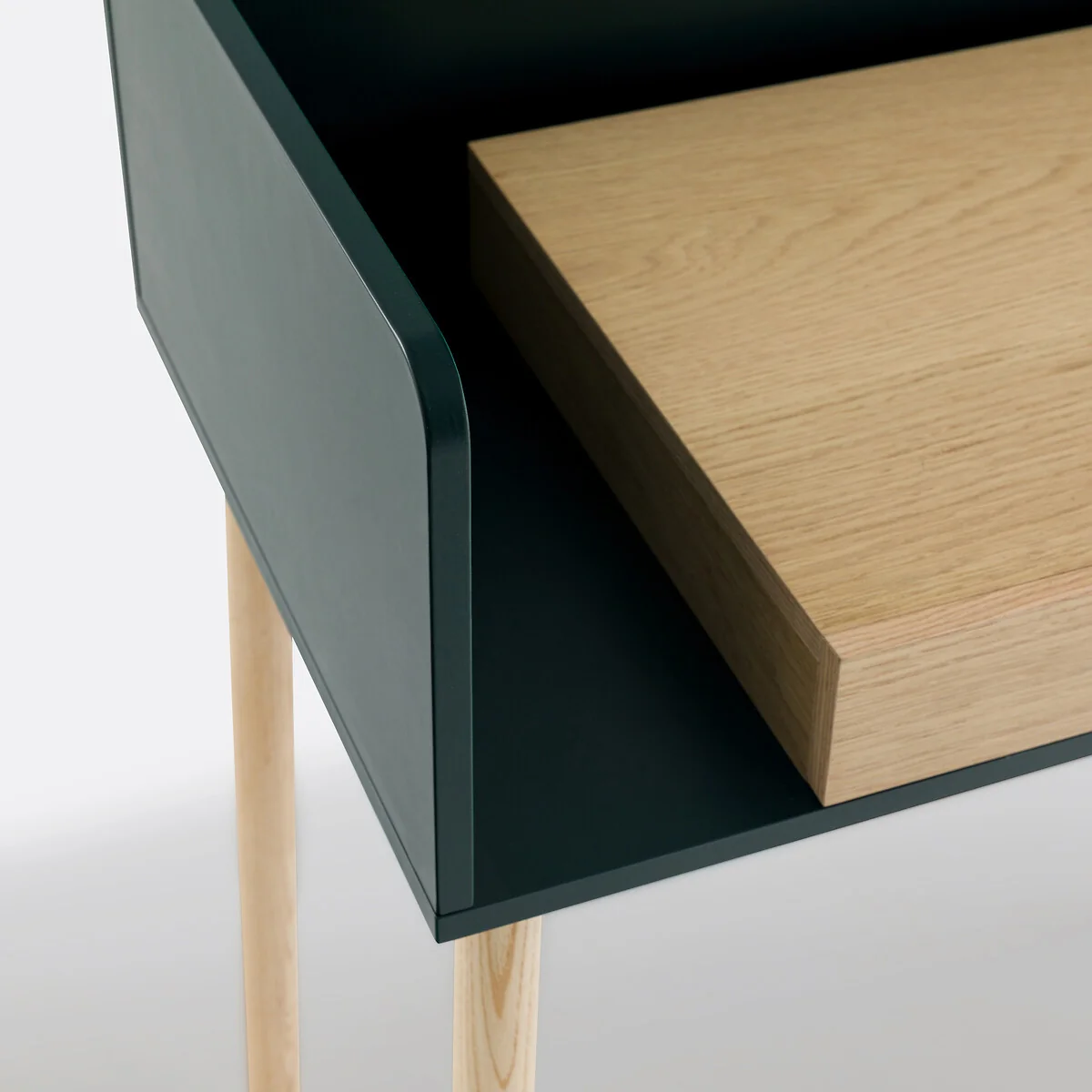 Graphy 1 Drawer Desk in Oak Veneer – image 4
