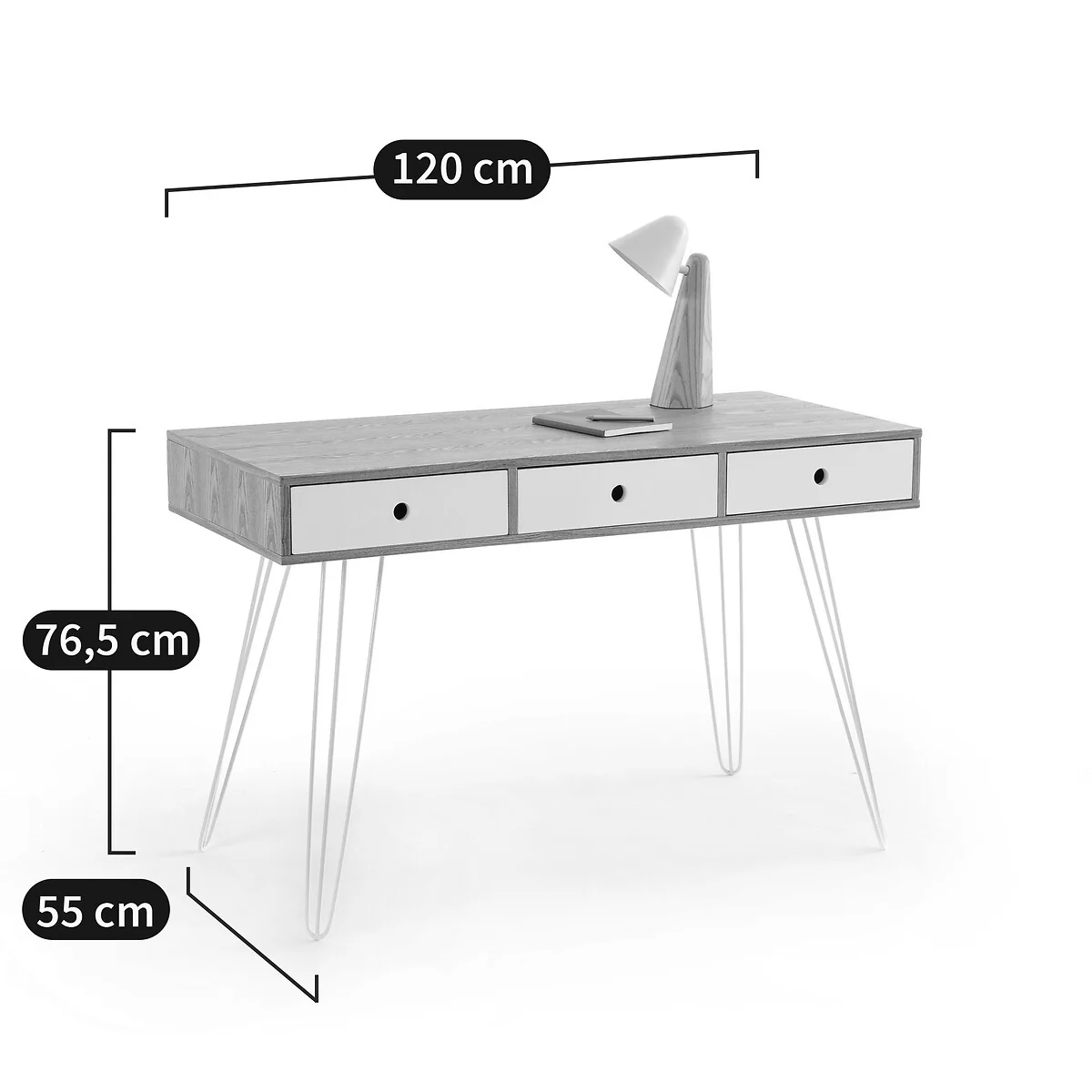 Watford 3-Drawer Desk – image 5