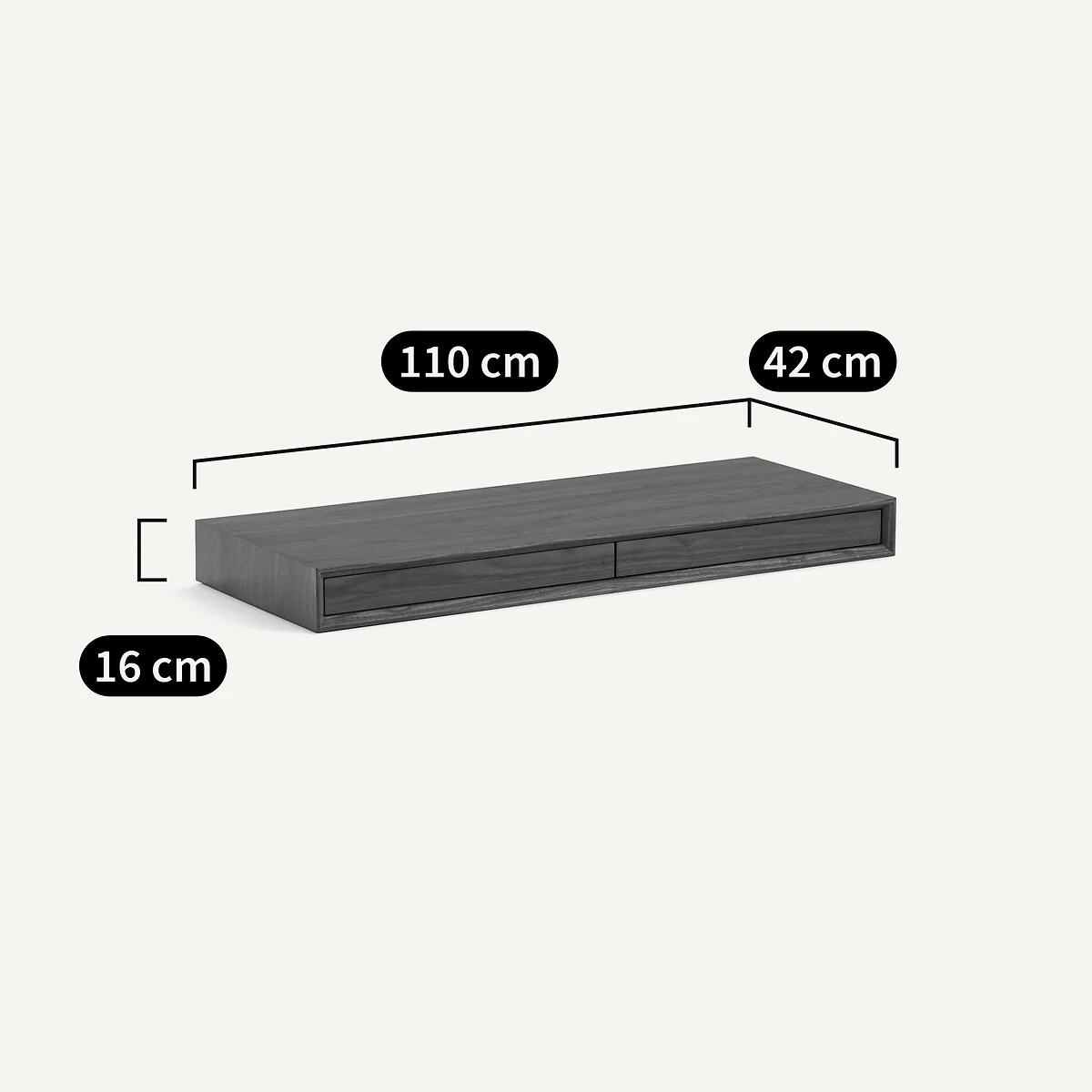 Archivita XL Desk in Walnut Veneer L110cm – image 7