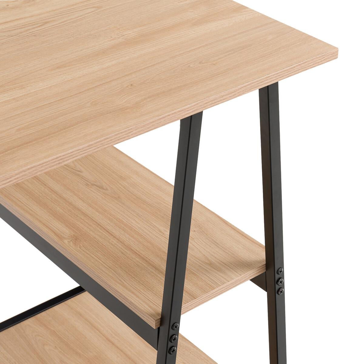 Norval Wood & Metal Trestle Desk – image 3