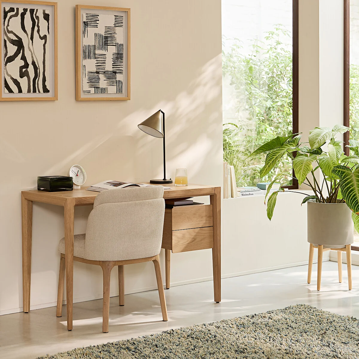 Nizou Oak Desk by E. Gallina. – image 3