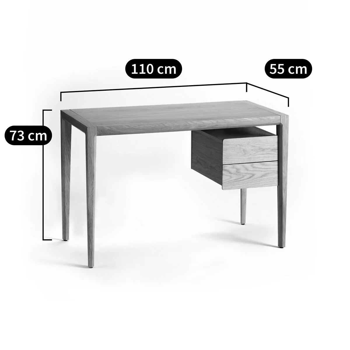 Nizou Oak Desk by E. Gallina. – image 6