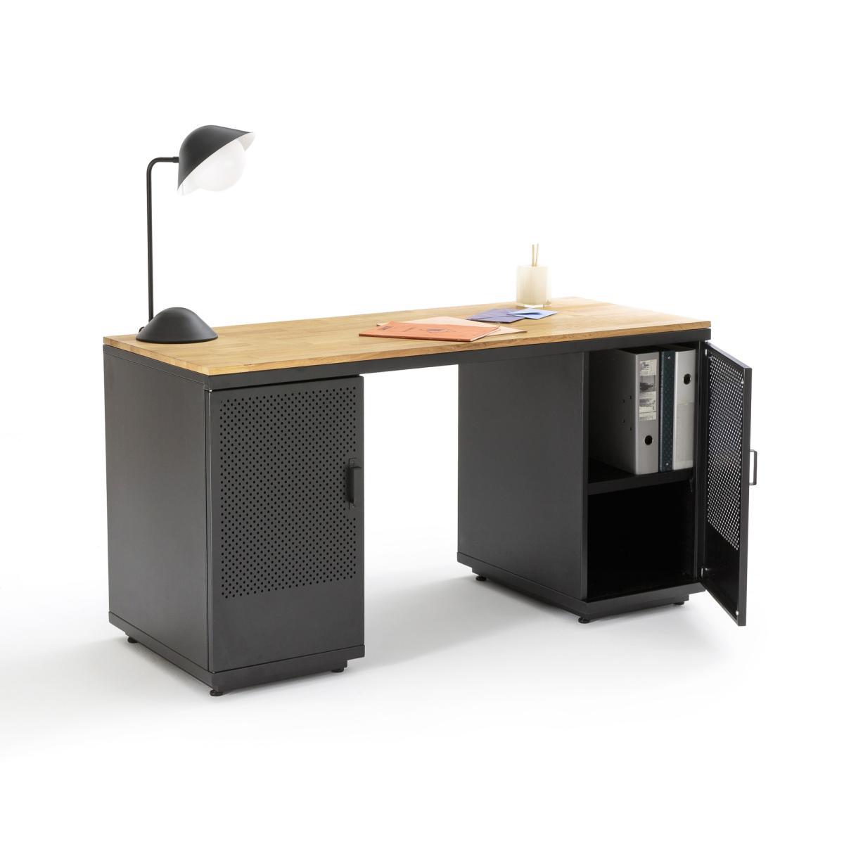 Agama Oak & Metal Desk – image 2