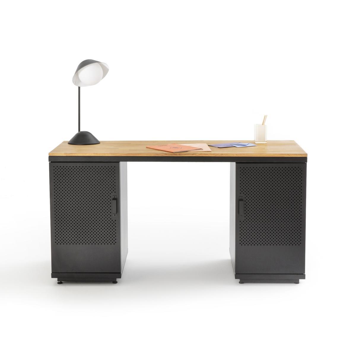 Agama Oak & Metal Desk – image 3