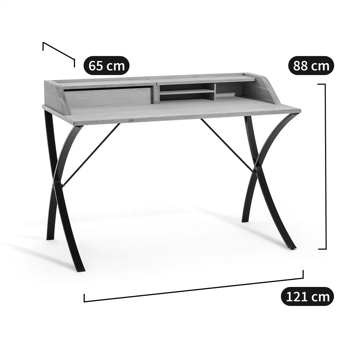 Epitre Walnut & Metal Secretary Desk – image 5