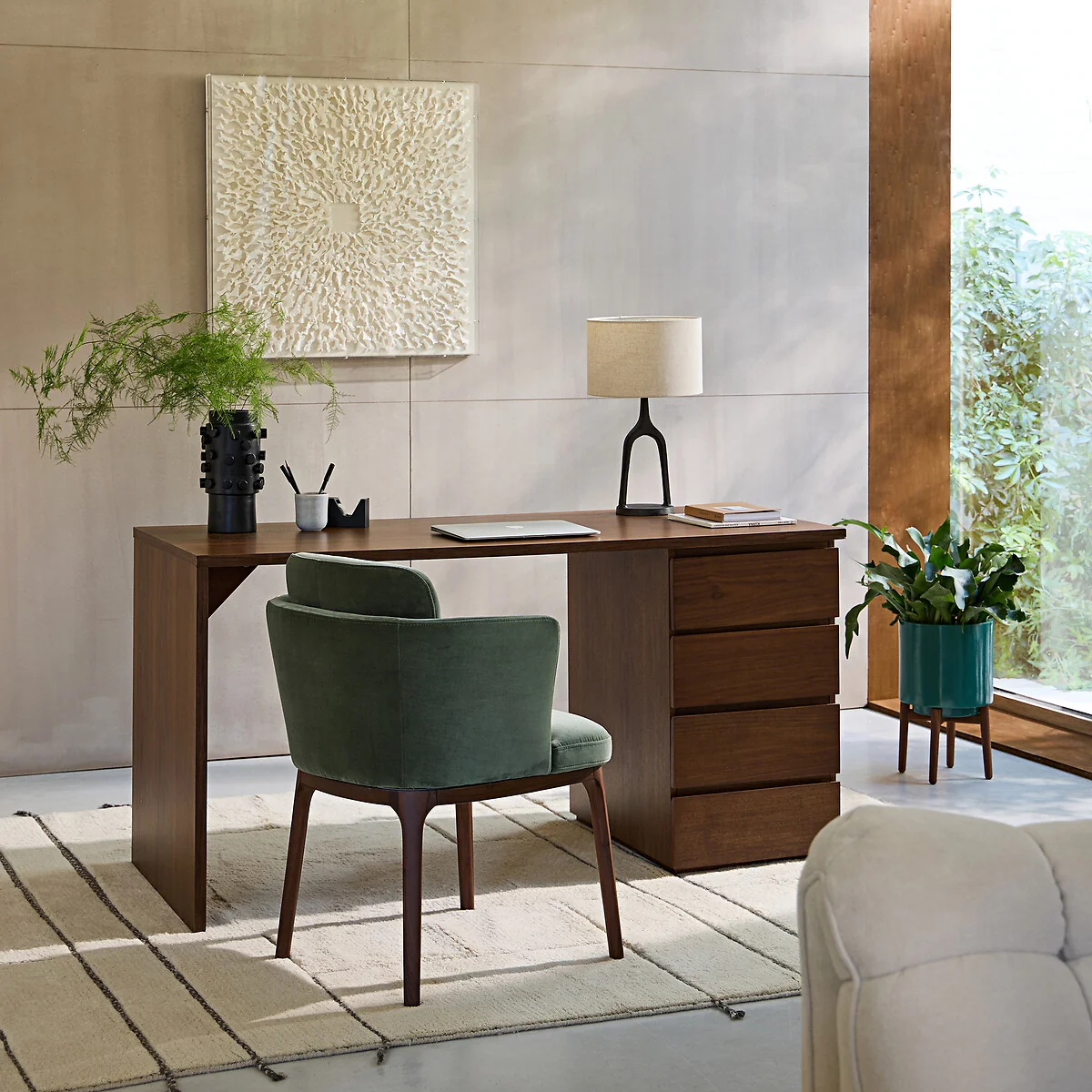 Working Walnut-Veneered Desk Base – image 2