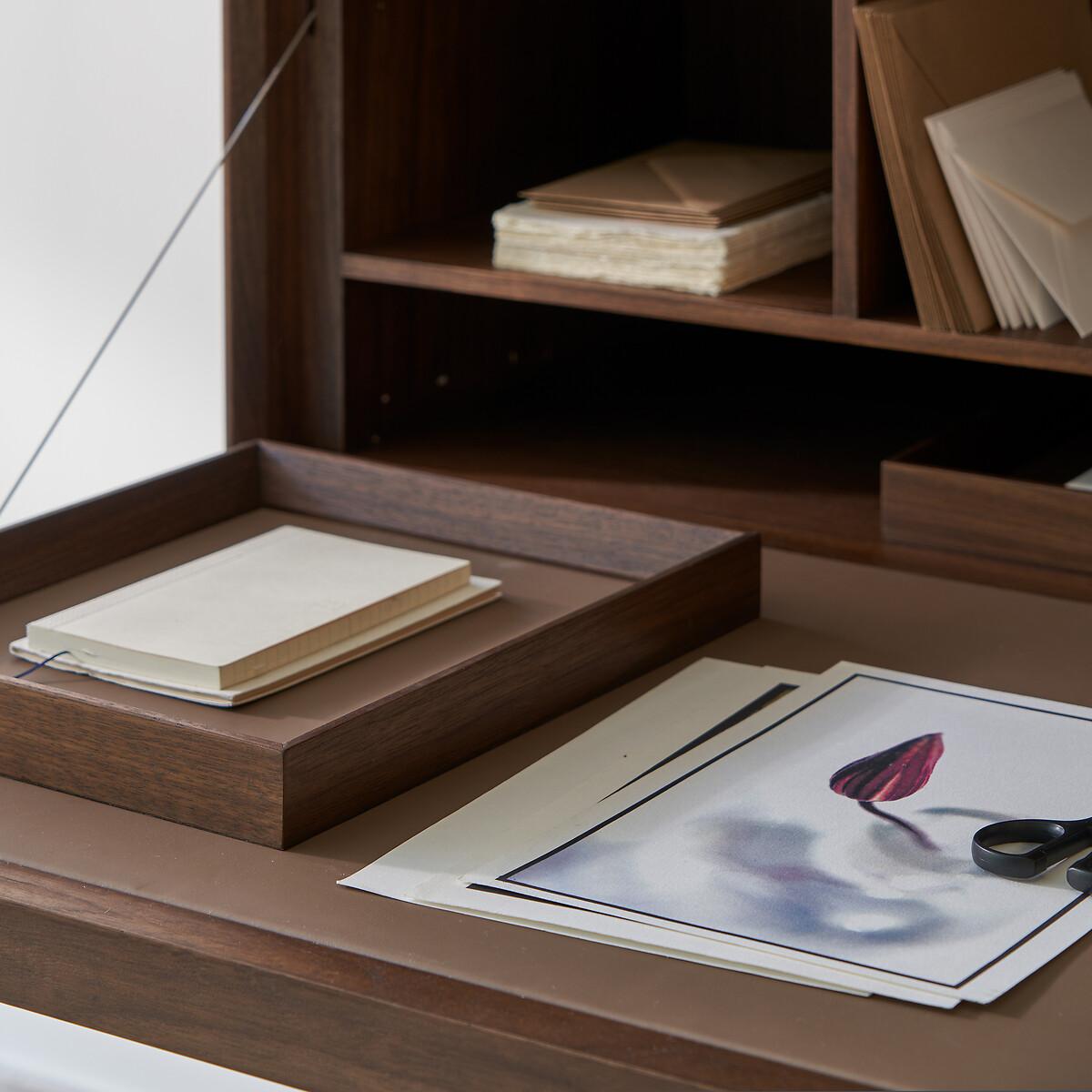 Killem Satin Nickel & Walnut Secretary Desk – image 13