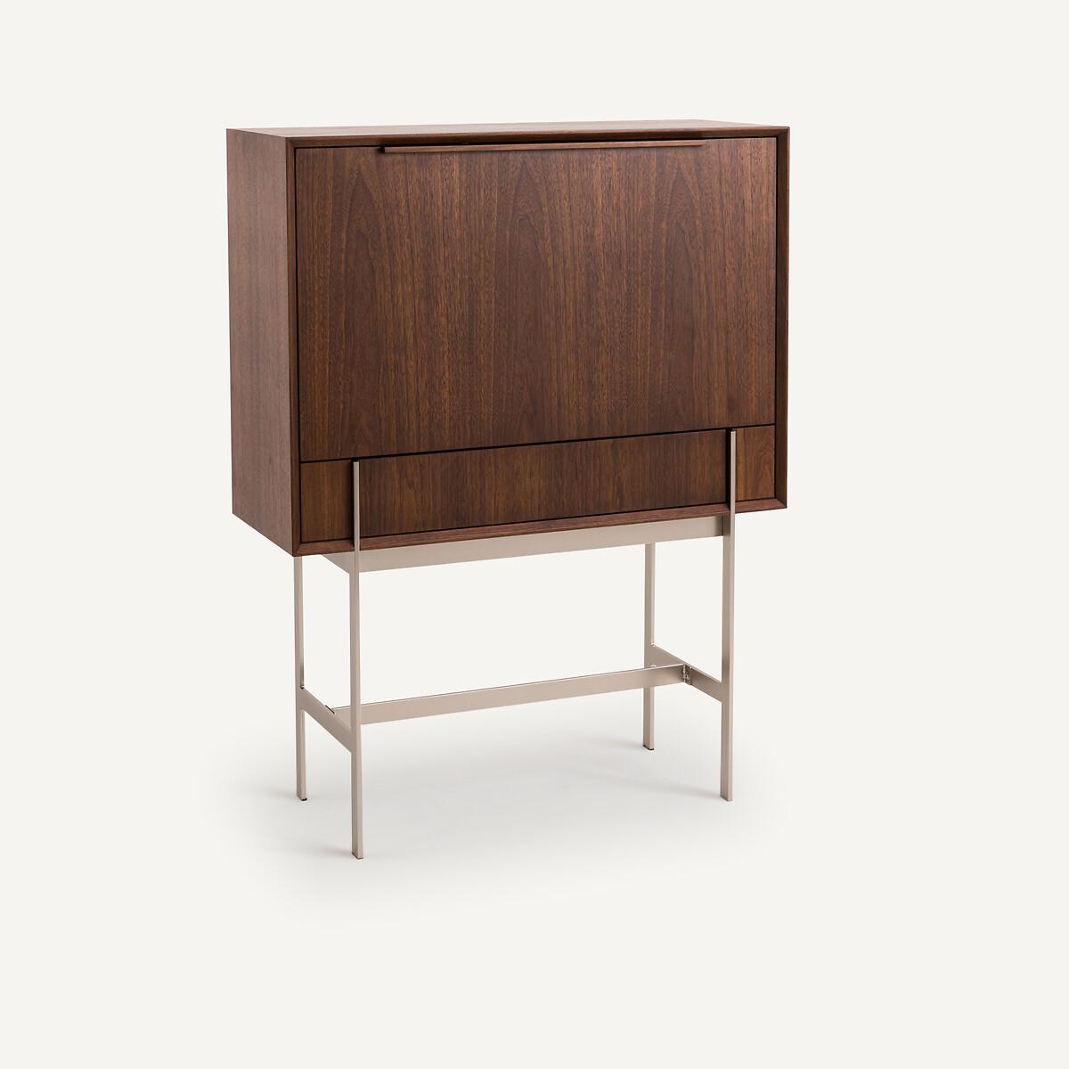Killem Satin Nickel & Walnut Secretary Desk – image 3