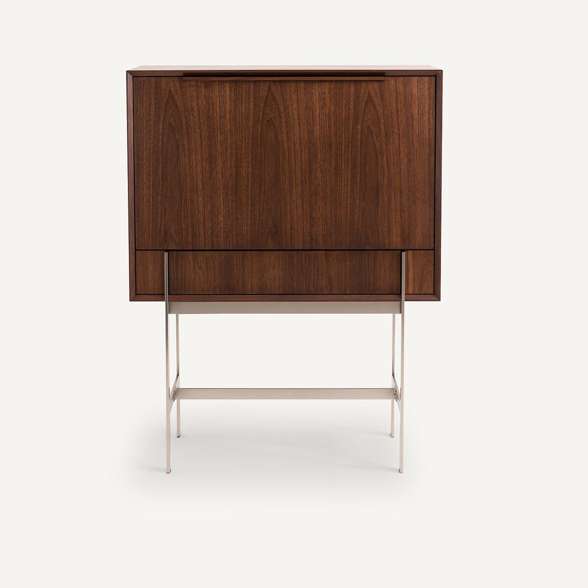 Killem Satin Nickel & Walnut Secretary Desk – image 4