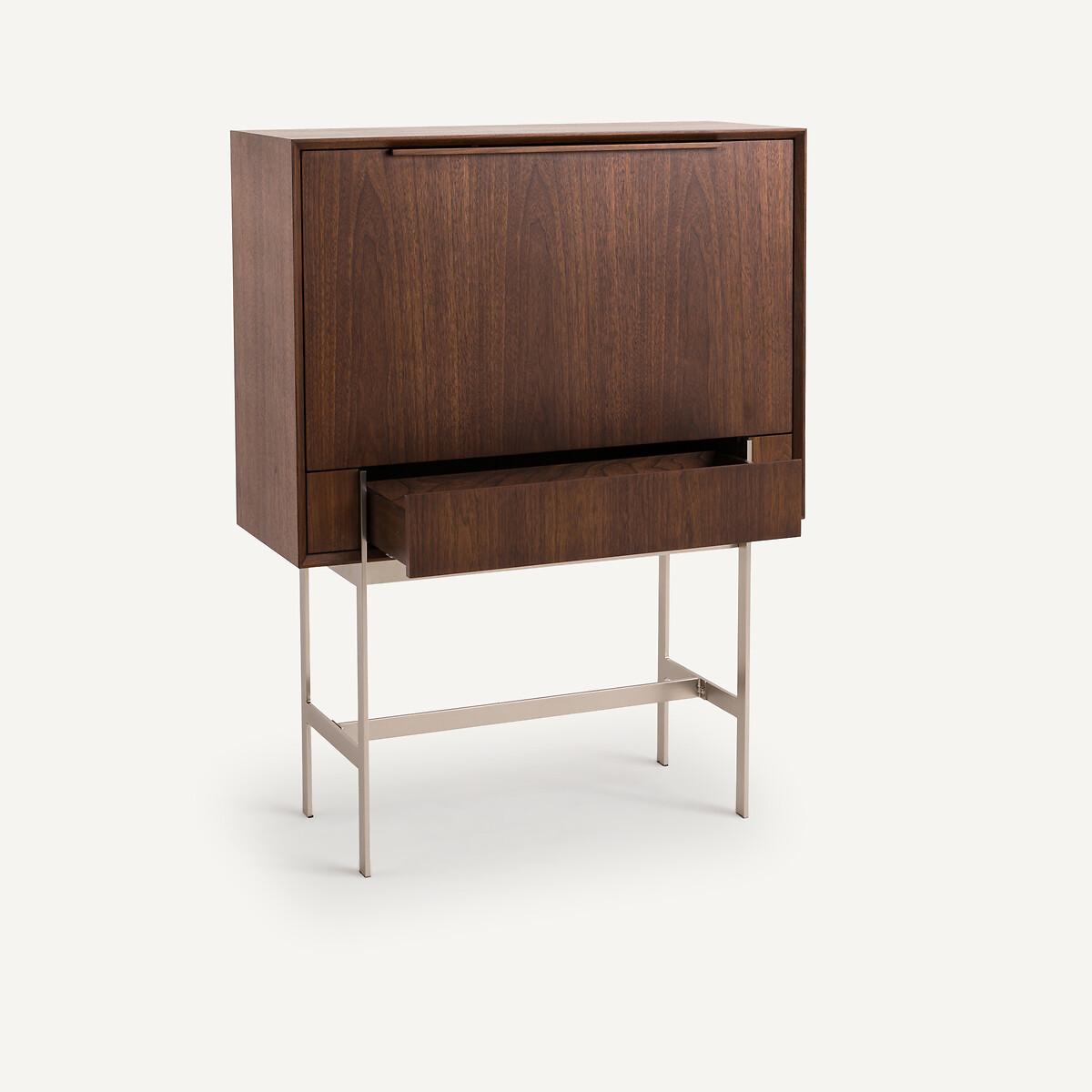 Killem Satin Nickel & Walnut Secretary Desk – image 5