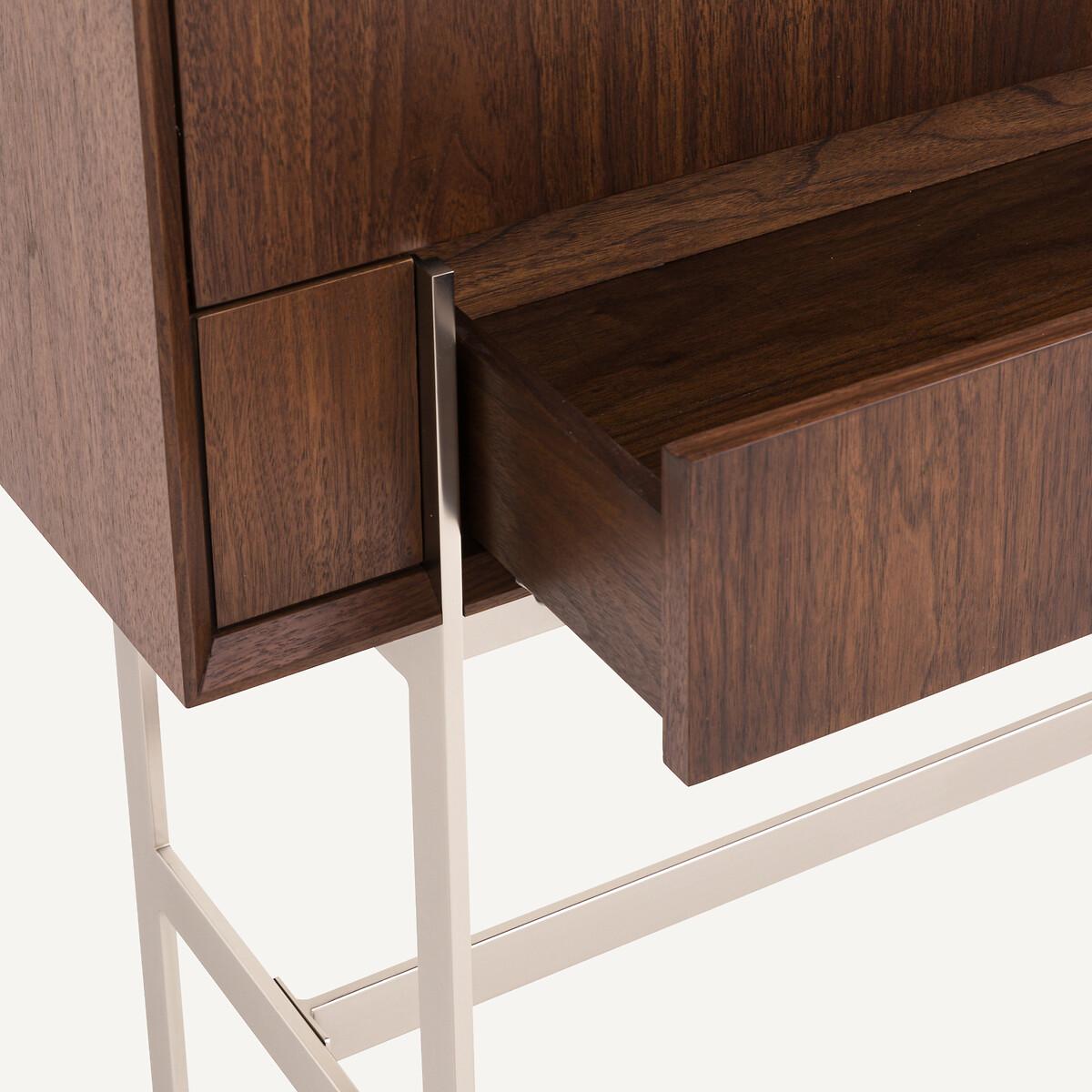 Killem Satin Nickel & Walnut Secretary Desk – image 7
