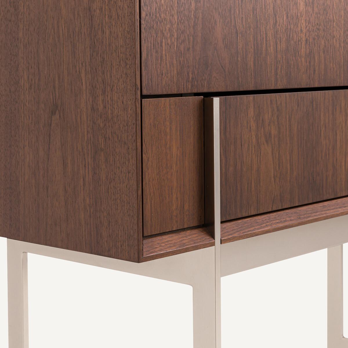 Killem Satin Nickel & Walnut Secretary Desk – image 8