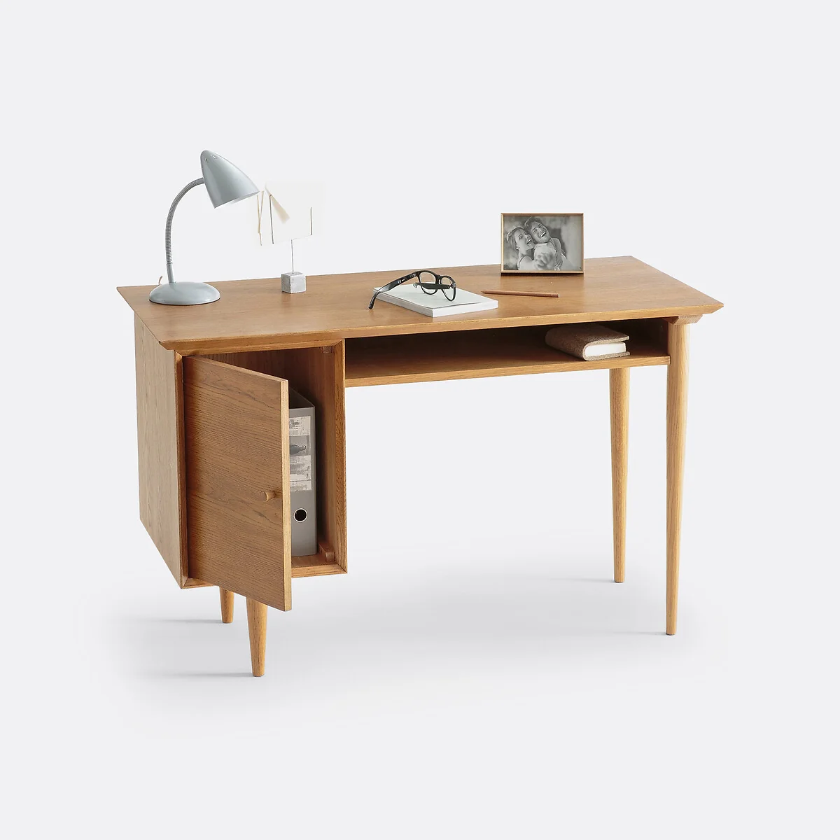 Quilda Vintage-Style Desk with 1 Cupboard – image 5