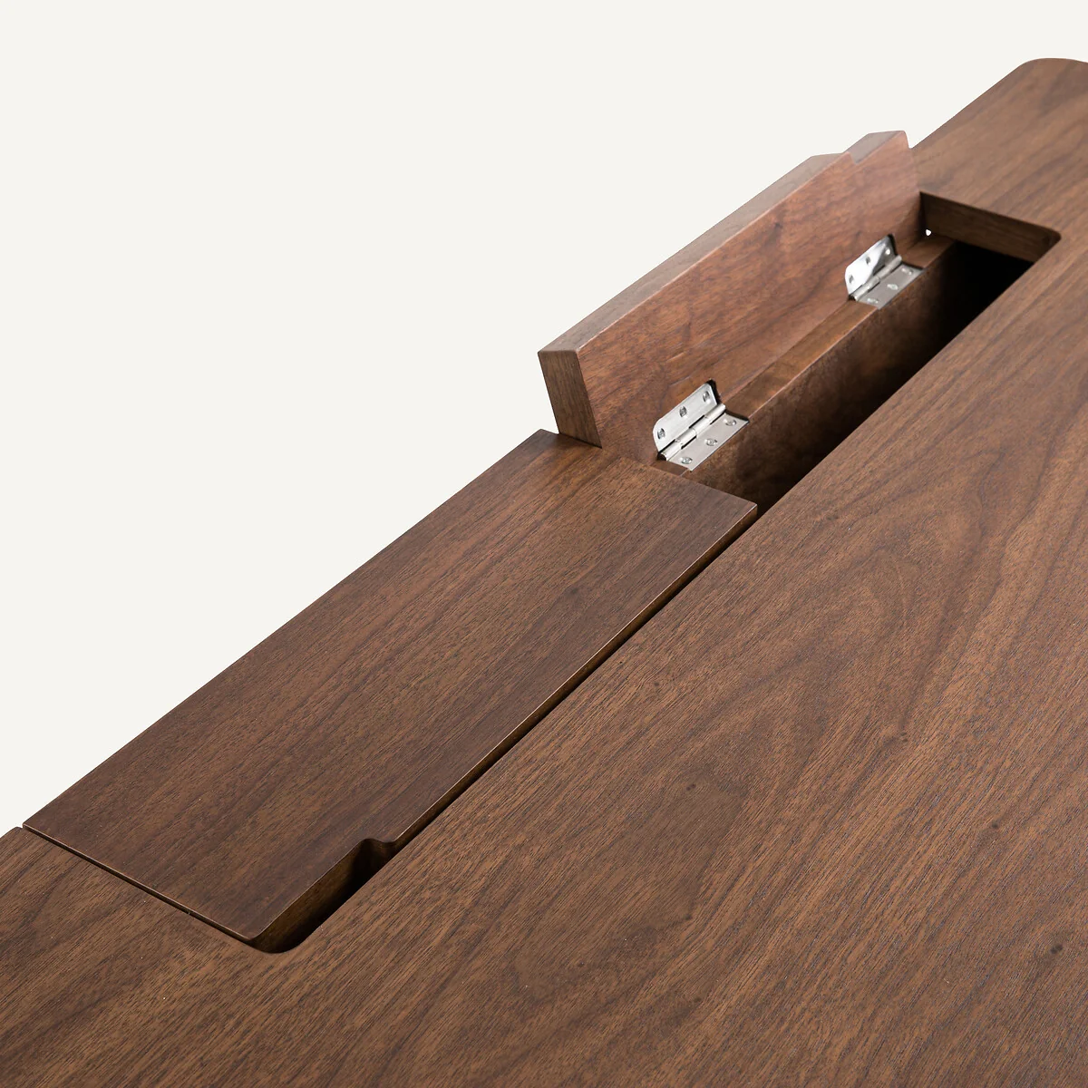 Jackson Desk in Walnut Veneer with Satin Nickel Legs – image 8