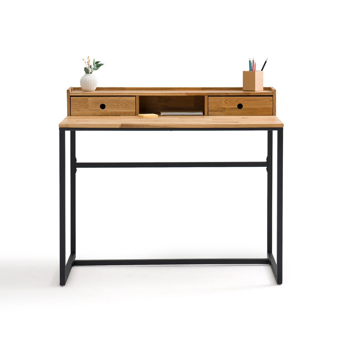 Hiba Oak & Metal Unit Desk – image 2