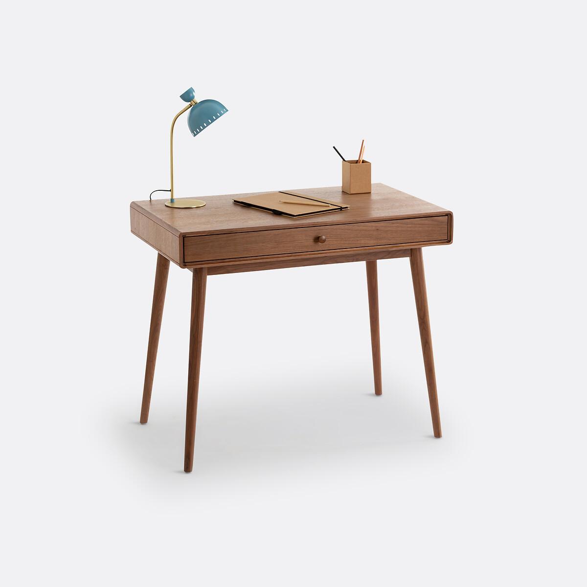 Miji 1-Drawer Walnut Veneer Desk – image 2