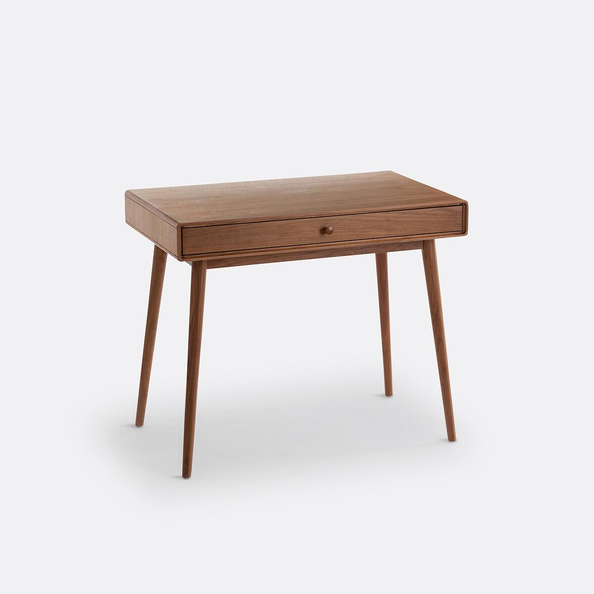 Miji 1-Drawer Walnut Veneer Desk – image 3