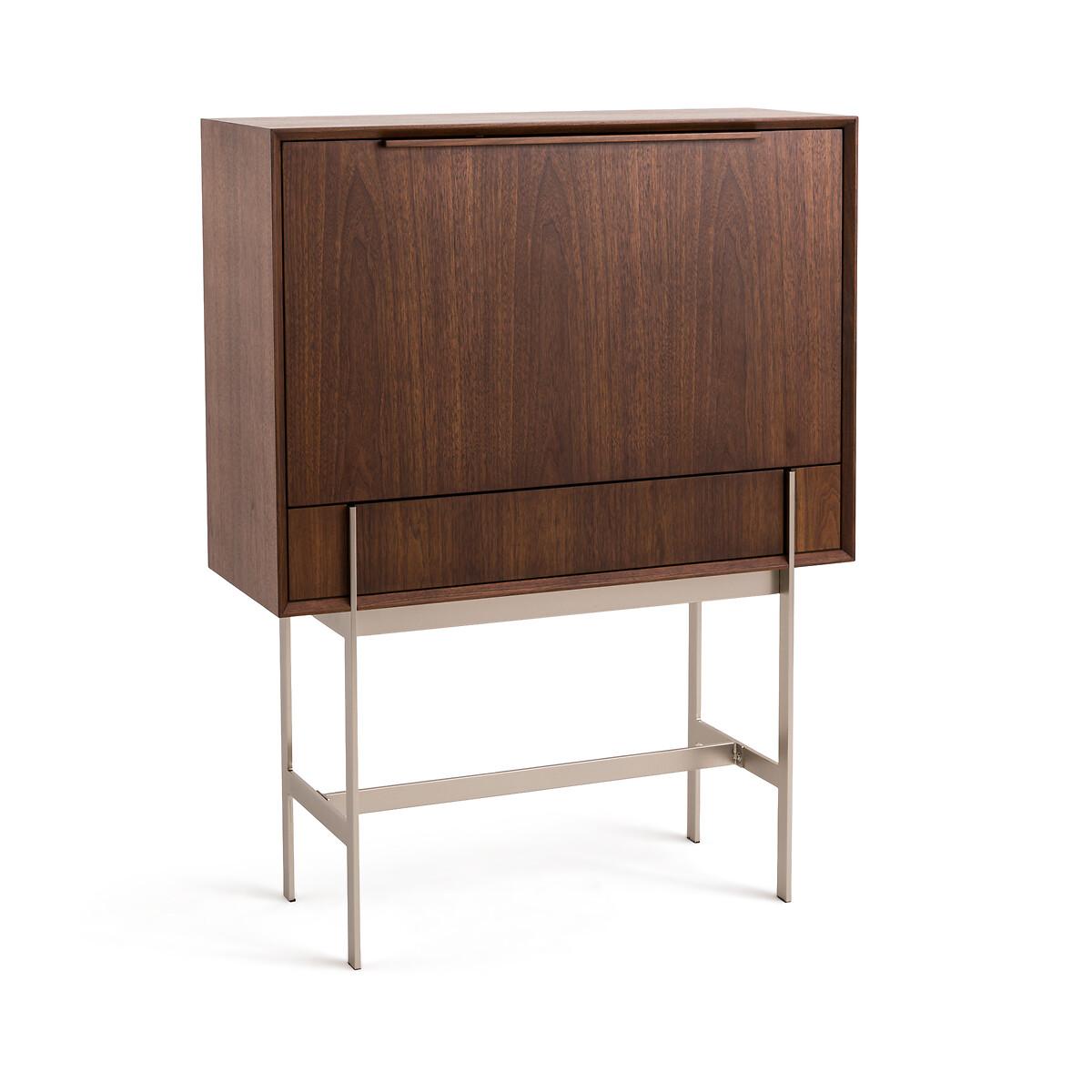 Killem Satin Nickel & Walnut Secretary Desk – image 3