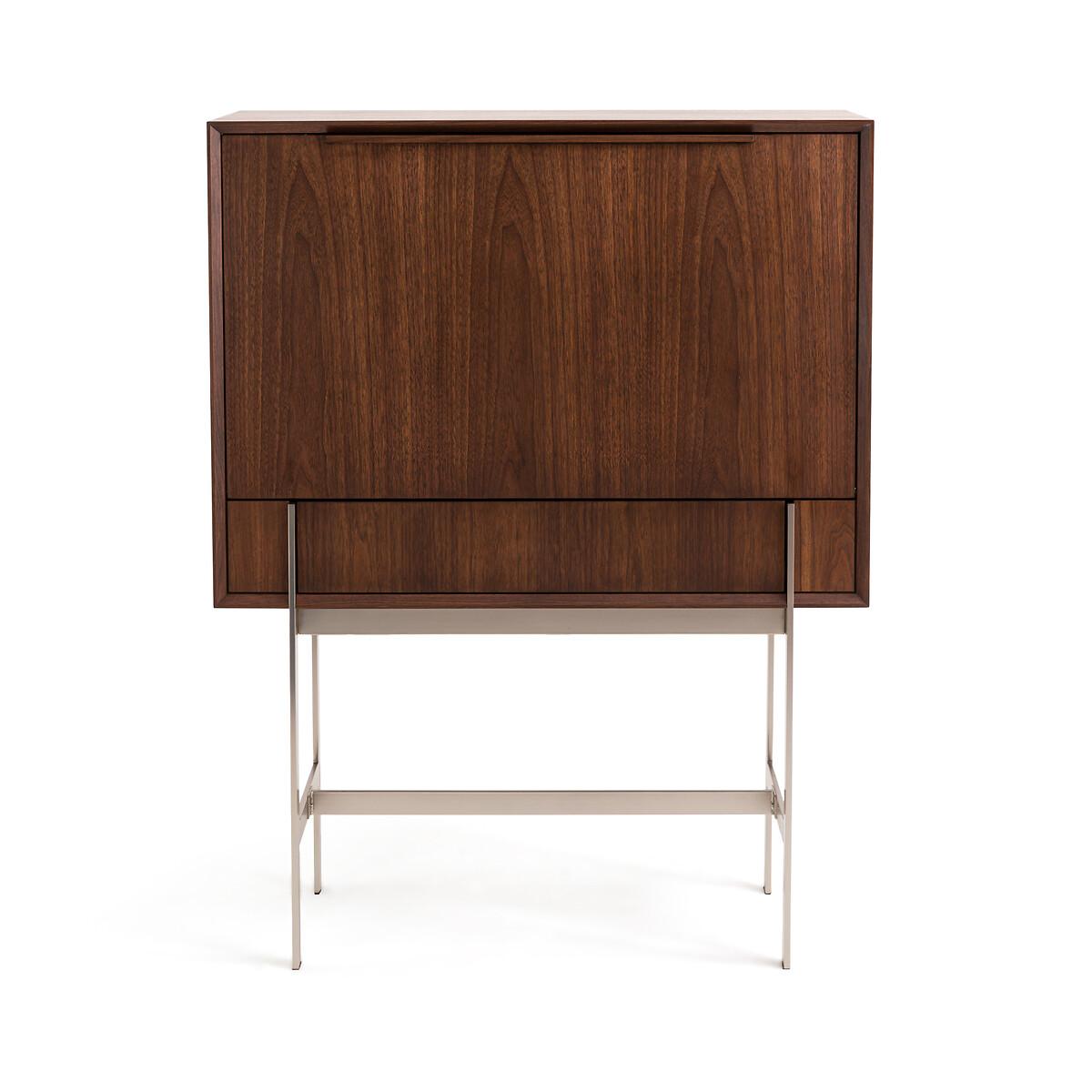 Killem Satin Nickel & Walnut Secretary Desk – image 4