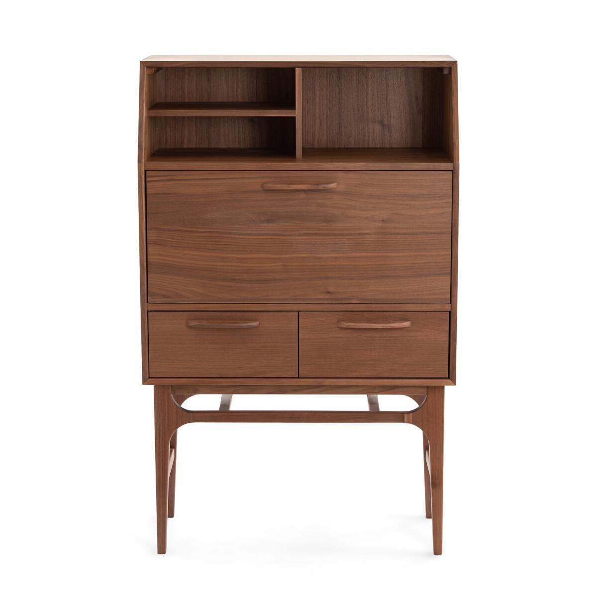 Larsen Vintage Walnut Secretary Desk – image 3