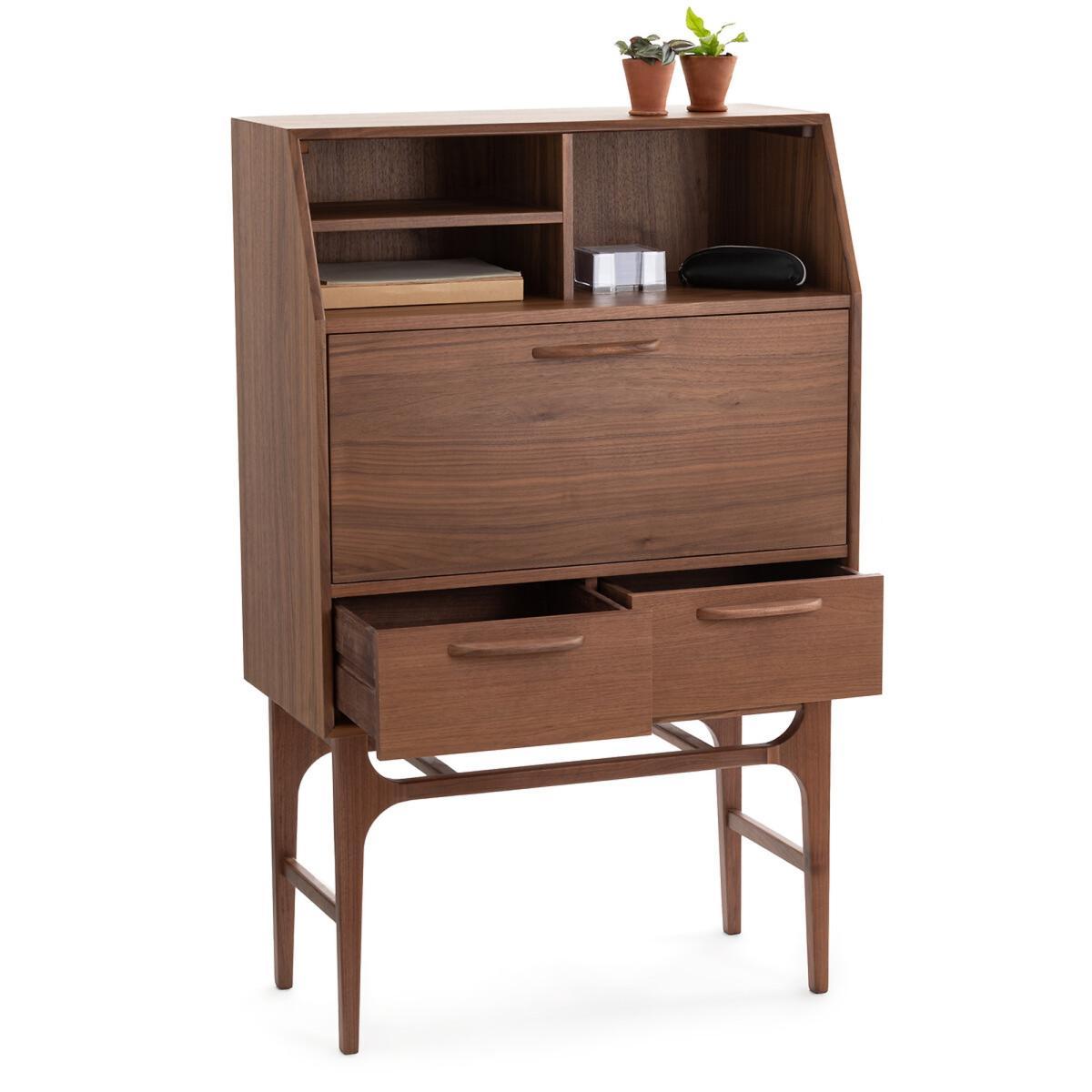 Larsen Vintage Walnut Secretary Desk – image 4