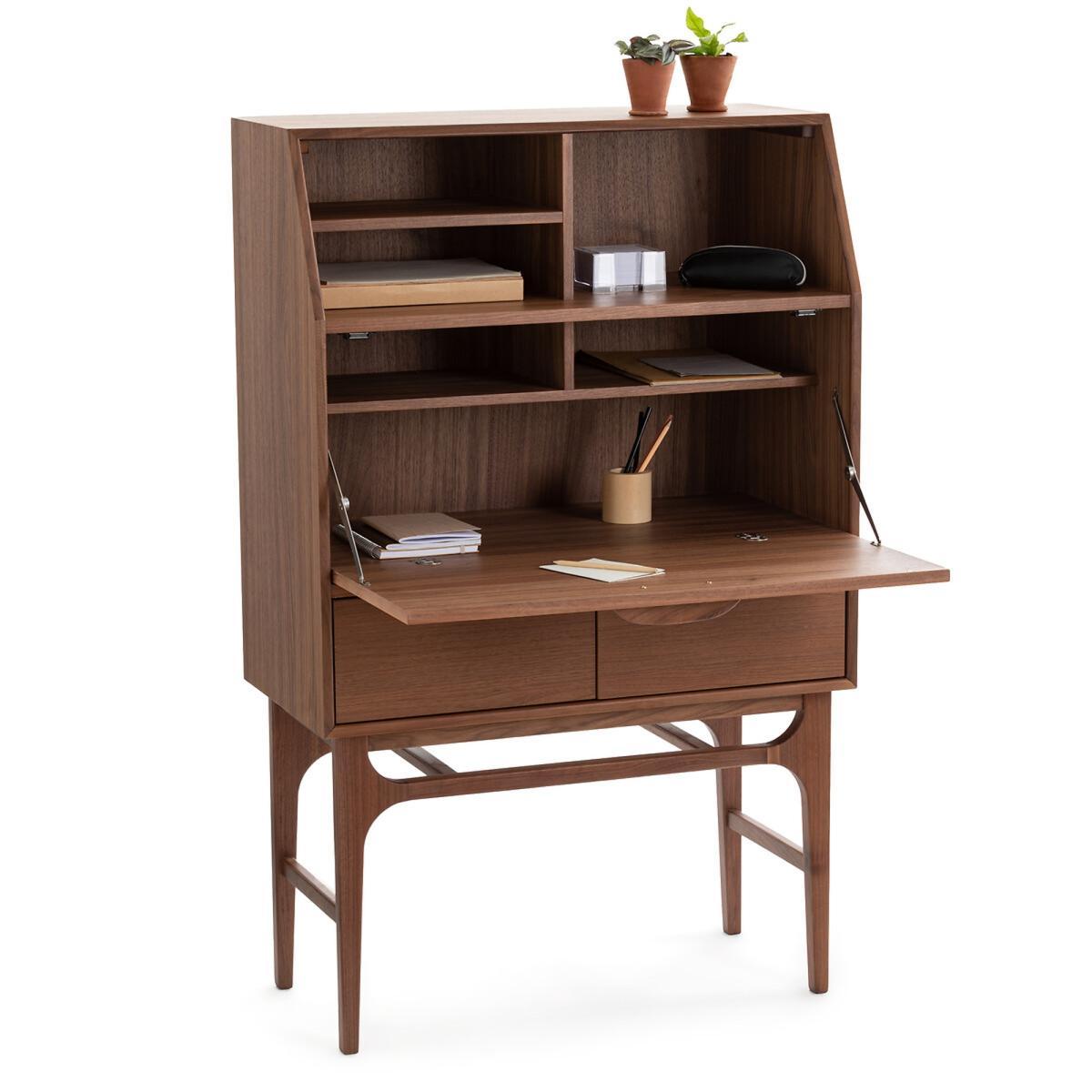 Larsen Vintage Walnut Secretary Desk – image 5