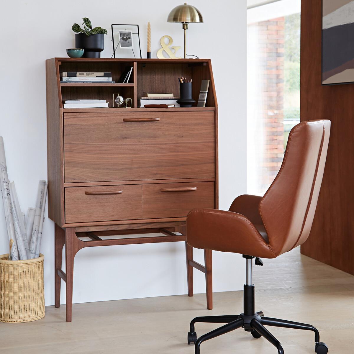 Larsen Vintage Walnut Secretary Desk – image 8