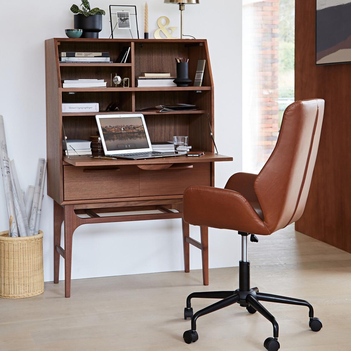 Larsen Vintage Walnut Secretary Desk – image 9